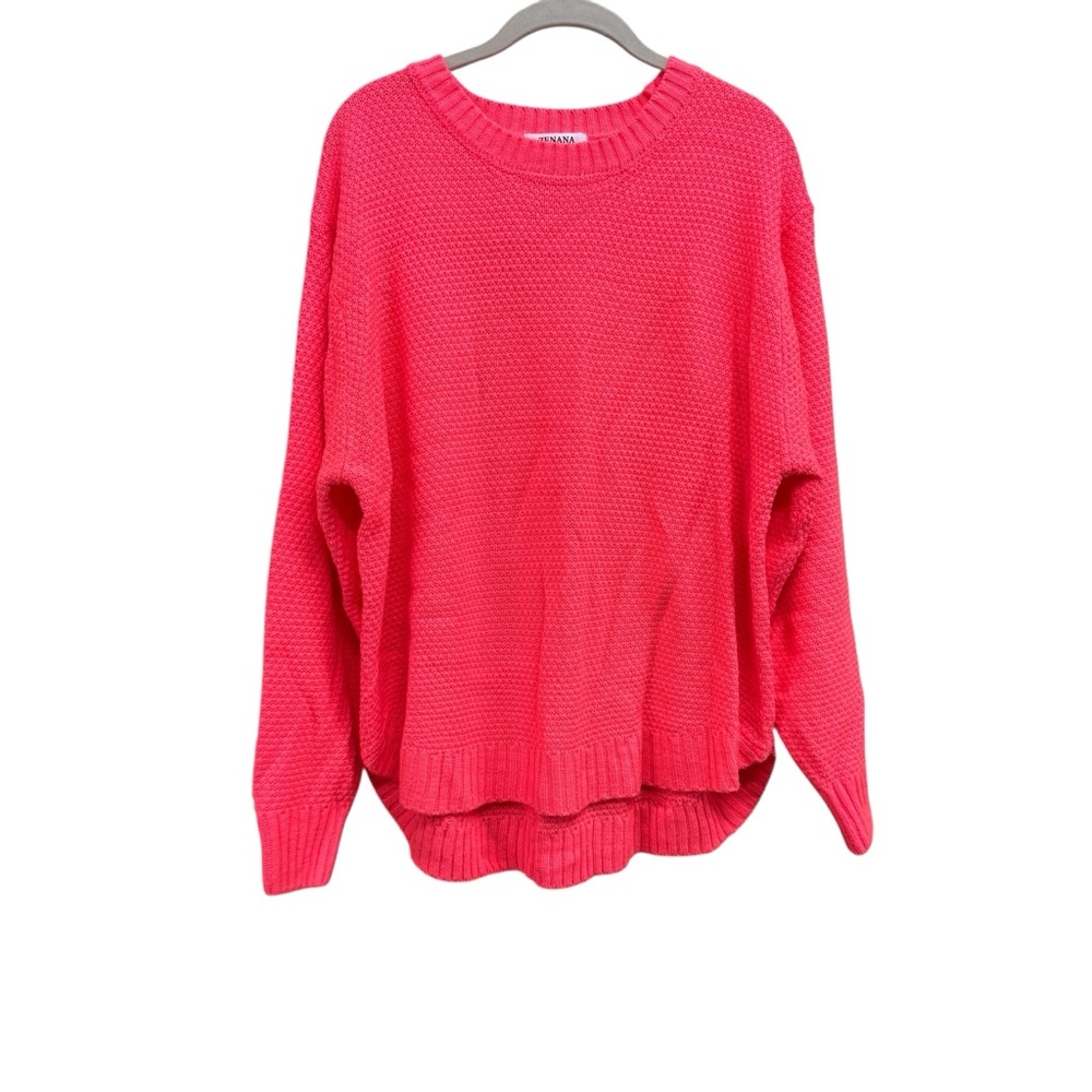 Zenana Excellent Condition Sweater size XL Bright coral - Picture 3 of 5